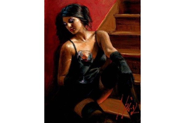 Fabian Perez Glass and Gloves